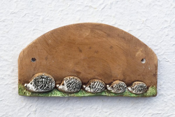door plate "five hedgehogs"