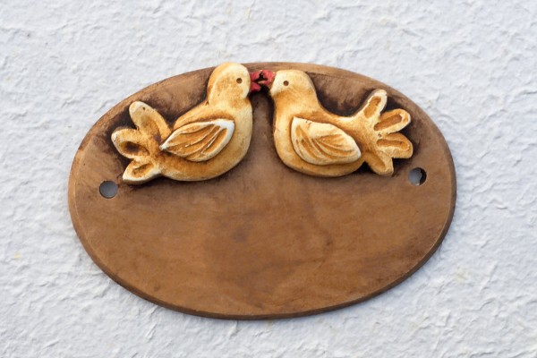 door plate "two doves"